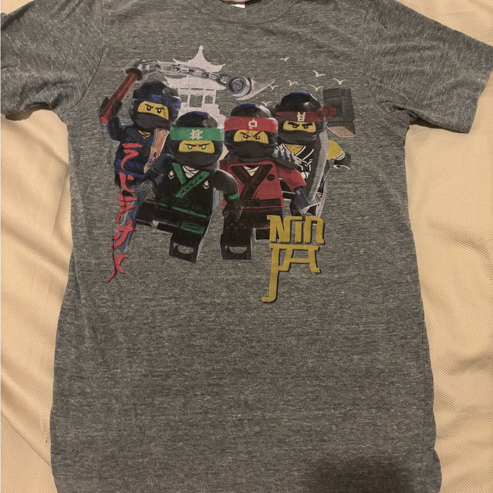 SOLD - Lego Gray Short Sleeve Tee with Graphic Design
